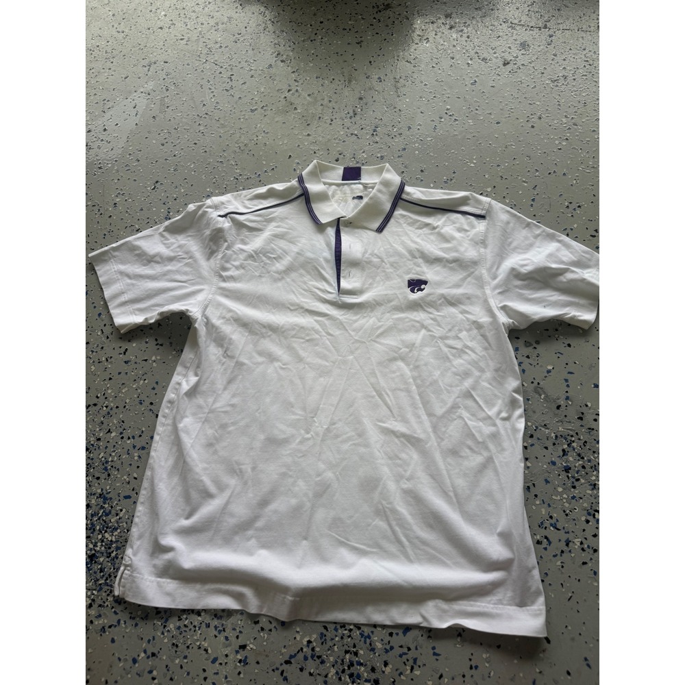 Cutter & Buck Kansas State Wildcats‎ Polo Shirt Golf Casual White L
